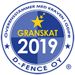 GDPR GRANSKAT D-Fence 2019