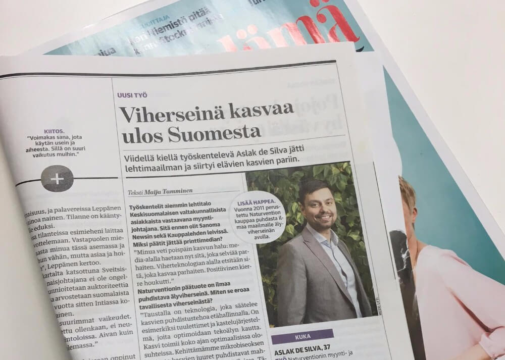 Aslak de Silva Talouselämän jutussa