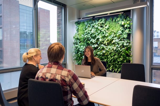 Naava in Kolster's conference room. 