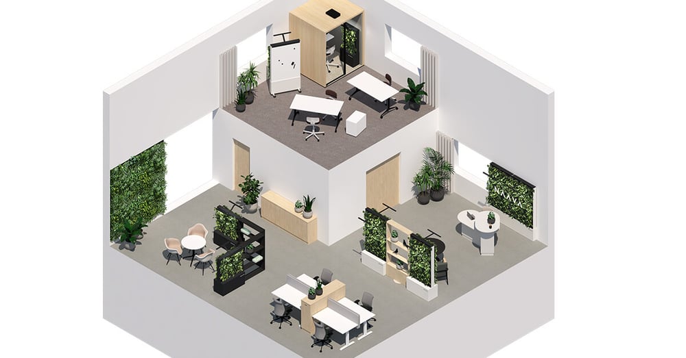 Toimiston vihersisustus