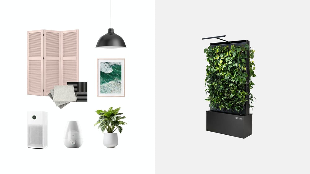 ilmanpuhdistin tilanjakaja valaistus akustiikka